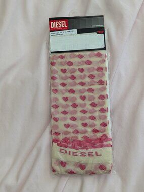 NIB Diesel Pink Suits Pattern Highroller Socks 1
